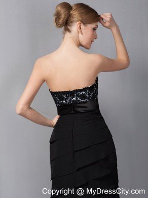 Black Column Floor-length Chiffon Appliques Decorate Mother Of The Bride Dress with Jacket