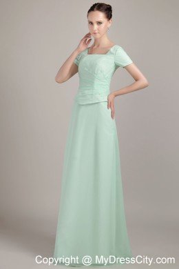 Long Apple Green Square Two-piece Mother of the Dress