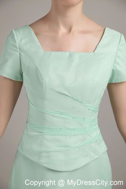 Long Apple Green Square Two-piece Mother of the Dress