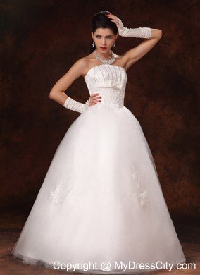 New Style Beading Decorate Waist Strapless Wedding Gowns for 2013