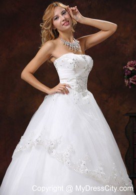 Puffy Beading Decorate Sweetheart 2013 Summer Wedding Dress