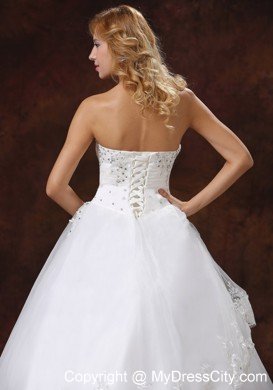 Puffy Beading Decorate Sweetheart 2013 Summer Wedding Dress