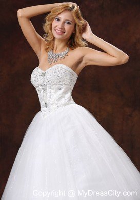 Long Spring Flowers Decorate Bust Strapless Princess Wedding Gowns