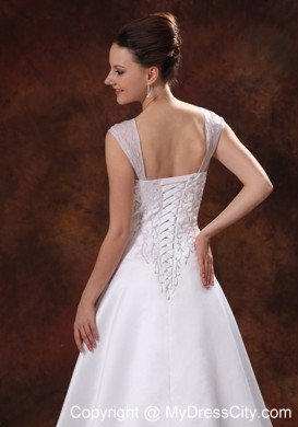 Princess with Embroidery Straps Court Train Wedding Gown for 2013