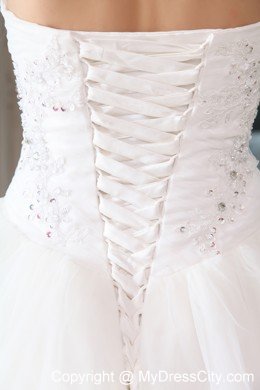 Sweetheart Beading and Appliques Wedding Anniversary Dress