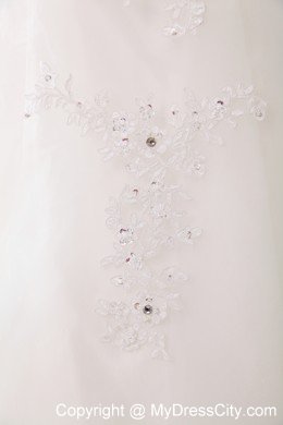 Sweetheart Beading and Appliques Wedding Anniversary Dress