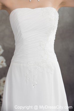 Beaded Decorate Empire Sweetheart Court Train Bridal Dress