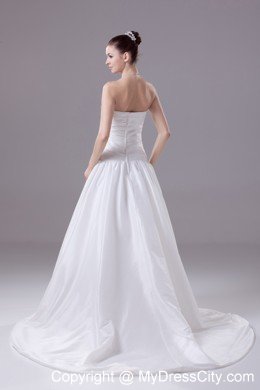 Appliques with Beading Wedding Dress With Ruffles Court Train