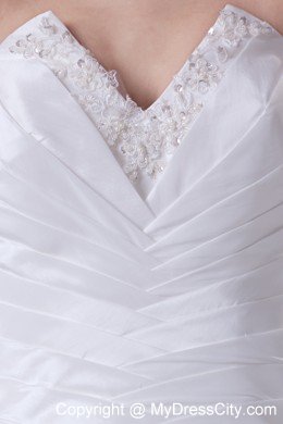 Appliques with Beading Wedding Dress With Ruffles Court Train