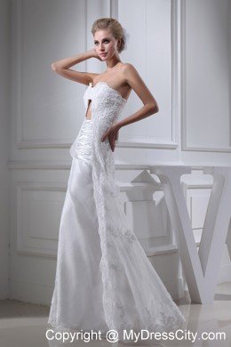 Sexy Sweetheart Lace Ruching Bridal Dress with Cutouts