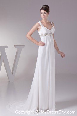 Appliques Straps Empire Maternity Wedding Dress For 2013