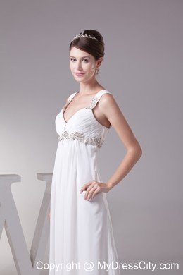 Appliques Straps Empire Maternity Wedding Dress For 2013