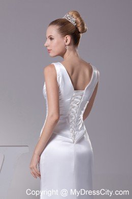 V-neck Column Beading Taffeta Long Wedding Anniversary Dress