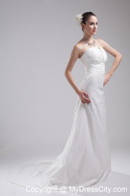 Amazing Styles Strapless Taffeta Court Train Wedding Dress