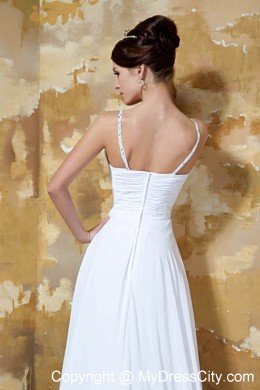 Sexy High Slit Beaded Ruching Court Train Wedding Anniversary Dress