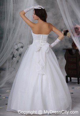 Beaded Strapless Organza Ruched Simple 2013 Wedding Reception Dress