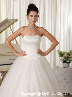 Cheap Simple Tulle Sweetheart Princess 2013 Wedding Reception Dress