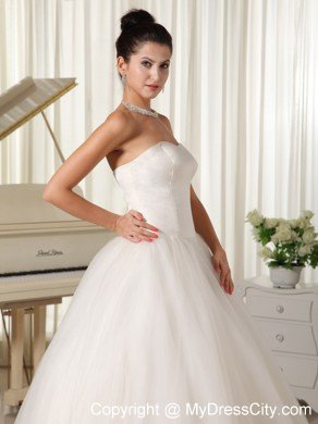 Cheap Simple Tulle Sweetheart Princess 2013 Wedding Reception Dress