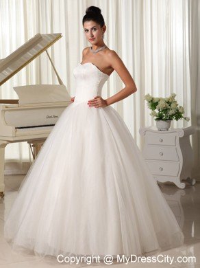 Cheap Simple Tulle Sweetheart Princess 2013 Wedding Reception Dress