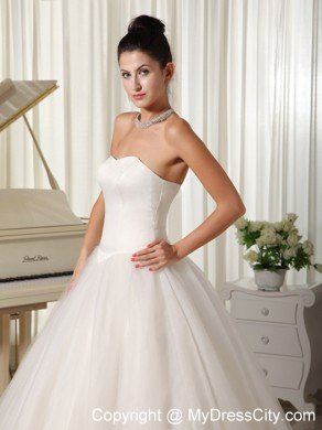 Cheap Simple Tulle Sweetheart Princess 2013 Wedding Reception Dress