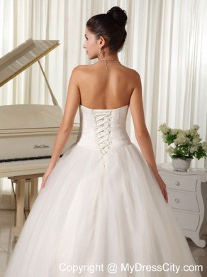 Cheap Simple Tulle Sweetheart Princess 2013 Wedding Reception Dress