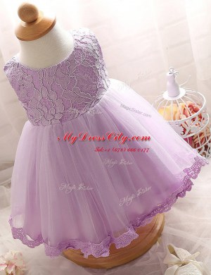 Scoop Sleeveless Lace Zipper Toddler Flower Girl Dress