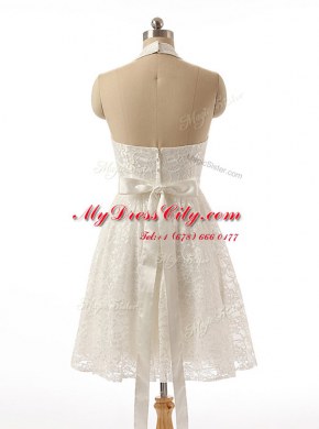 Free and Easy Sleeveless Lace and Sashes ribbons Zipper Prom Evening Gown