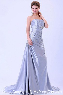 Ruches and Appliques 2013 Long Prom Evening Dress with Lilac