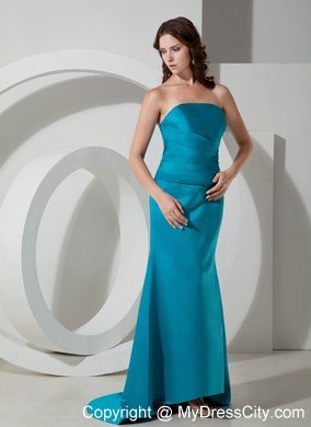 Simple Custom Made Blue 2013 Evening Formal Gowns for Cheap