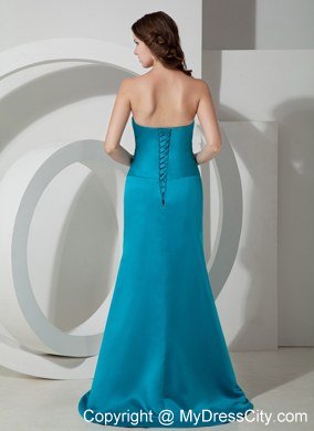 Simple Custom Made Blue 2013 Evening Formal Gowns for Cheap