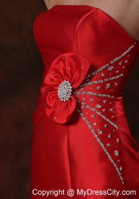 Simple Mermaid Red and Bow Beading Evening Formal Gowns