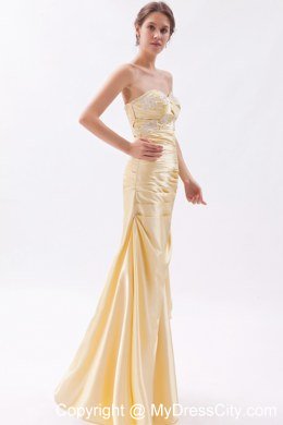 Sweetheart Floor-length Champagne Prom Dress with Appliques