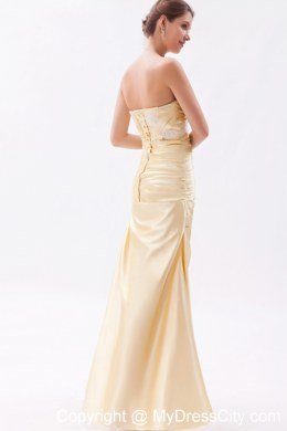 Sweetheart Floor-length Champagne Prom Dress with Appliques