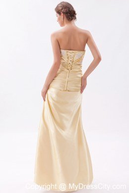 Sweetheart Floor-length Champagne Prom Dress with Appliques