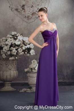 Empire Sweetheart Beading Purple Prom Dress For 2013 Spring