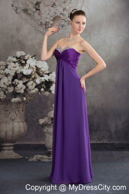 Empire Sweetheart Beading Purple Prom Dress For 2013 Spring