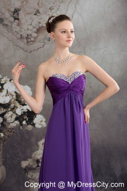 Empire Sweetheart Beading Purple Prom Dress For 2013 Spring