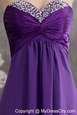 Empire Sweetheart Beading Purple Prom Dress For 2013 Spring