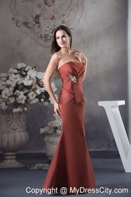 Brand New Trumpet Long Strapless Appliques Prom Dress