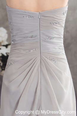 2013 Spring Beaded Strapless Empire Grey Brush Prom Dresses