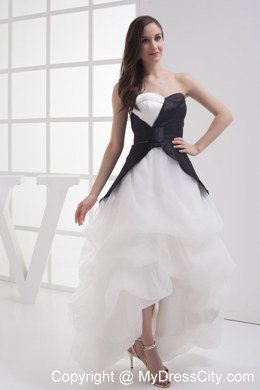 A-line Sweetheart High-low Colorful Dress For Prom With Pick-ups