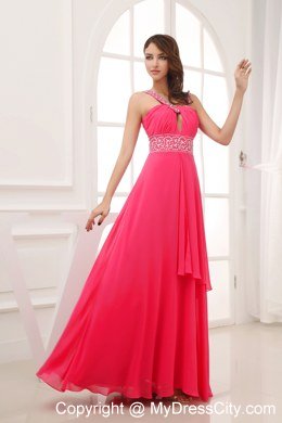 Affordable Empire V-neck Beading 2013 Custom Made Prom Dress