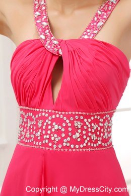 Affordable Empire V-neck Beading 2013 Custom Made Prom Dress