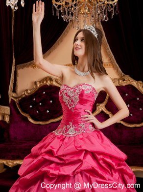 Discount Sweetheart Hot Pink Quinceanera Dress with Layers