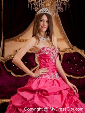 Discount Sweetheart Hot Pink Quinceanera Dress with Layers