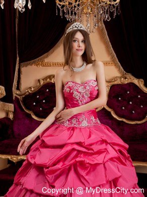 Discount Sweetheart Hot Pink Quinceanera Dress with Layers