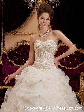 Ivory Sweetheart Satin and Organza Corset Sweet 15 Dresses