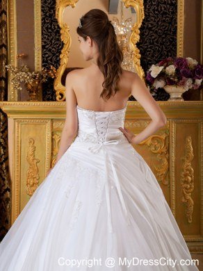 Cheap White A-line Appliques With Beading Dresses For 2013 Sweet 15