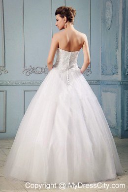 Sweetheart Princess Floor-length Appliques 2013 Wedding Dress