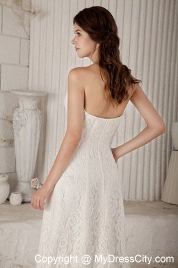 Lace Flowers Column Brush Train Wedding Gowns with Unique Jacket